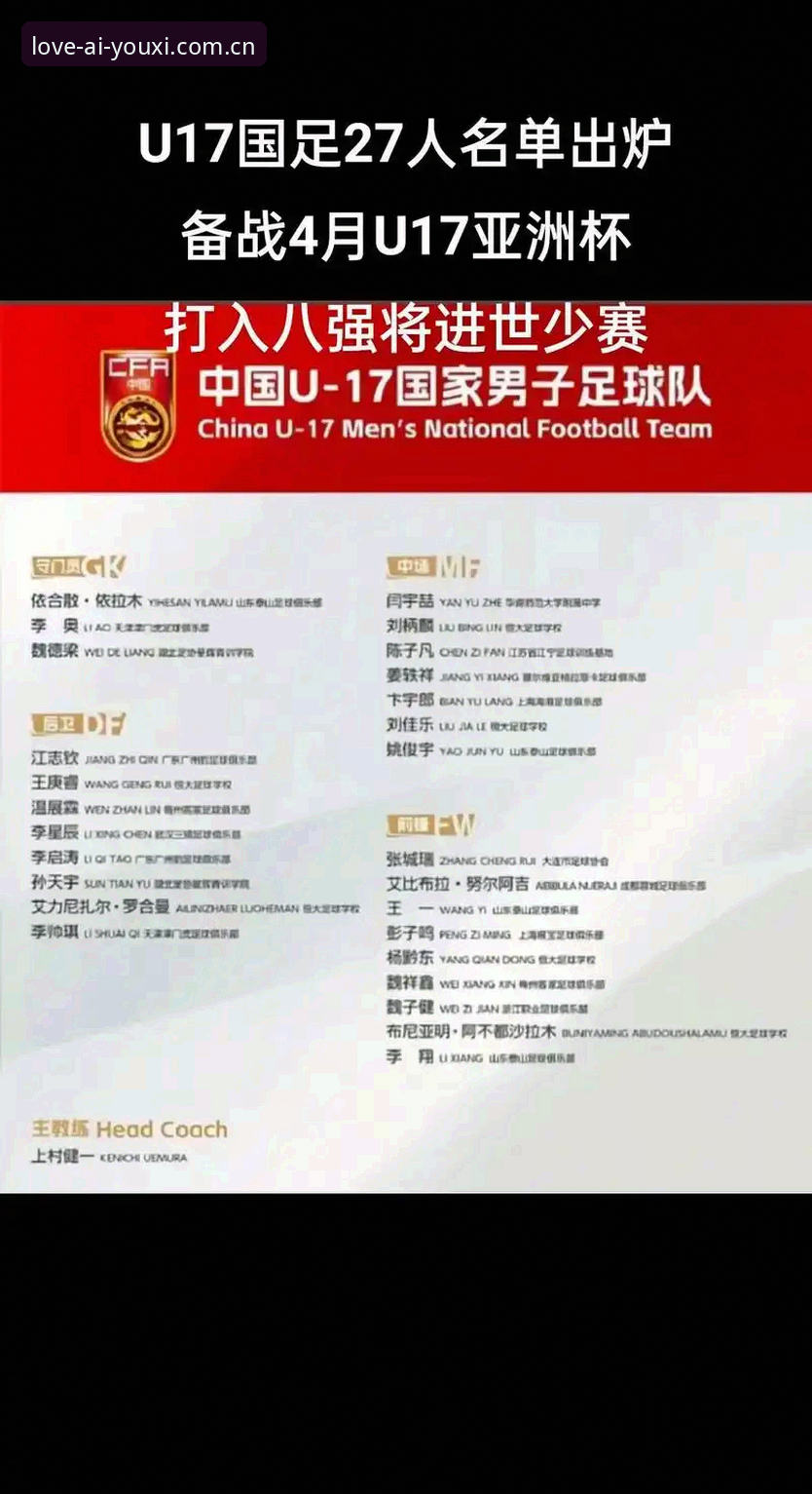 U17国足世界杯抽签解读与爱游戏平台观赛指南