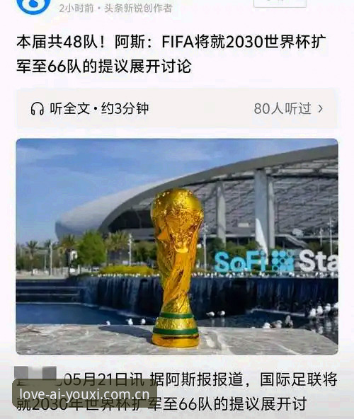 2030年世界杯扩军至66队？从包容性到中国男足机遇的全面解析